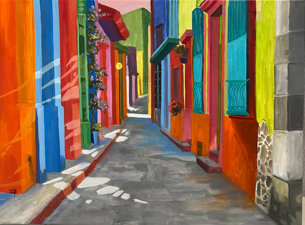 Calle of Color — Oil on canvas