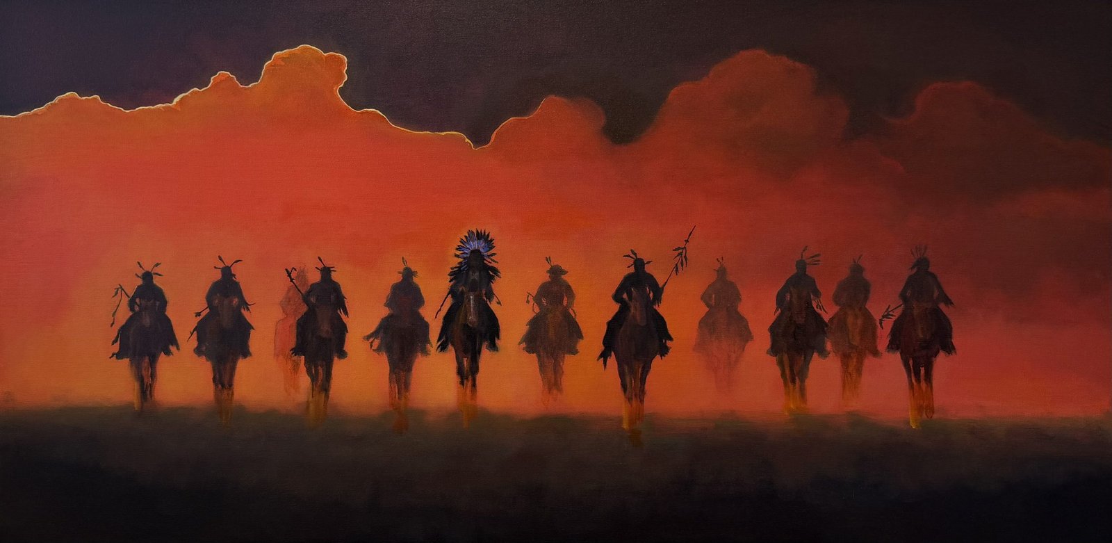 Red Thunder Mirage, artwork #2638, 24 × 48